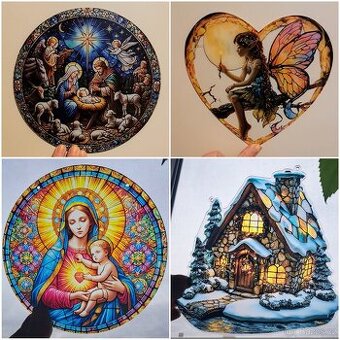 Vánoční tištěné dekorace, více druhů