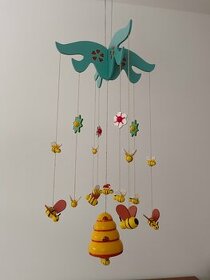Krásný dřevěný kolotoč závěs včelky