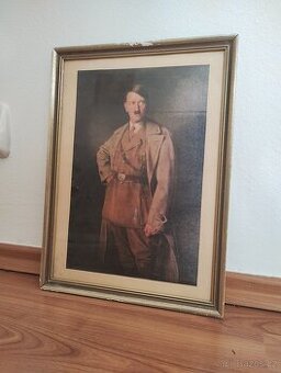 Prodám originální obraz Adolfa Hitlera nalezený na půdě