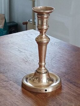 STAROŽITNÝ BRONZOVÝ EMPÍROVÝ SVÍCEN BIEDERMEIER KOLEM 1820