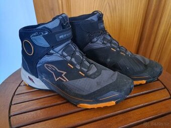Boty na motorku Alpinestars CR-X Drystar černo-hnědo-oranžov