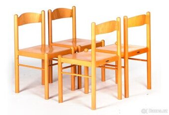 Masivní LEVNÉ židle BERNKOP, v super stavu. 4 kusy.