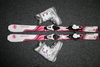 dívčí lyže Dynamic Elve 130 cm , lyžaky Rossignol