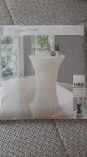 Elastický potah na koktejlovy stůl 75×120 cm bílý 2 kusy