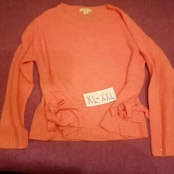 Svetr dámský, vel.XL-XXL, růžový, NOVÝ