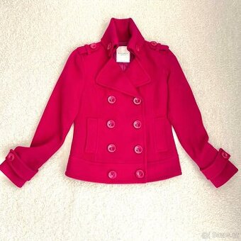 Dámský krátký vlněný kabát Bershka vel. M