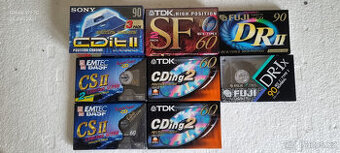 10x CHROM 1x NORMÁL-MC KAZETY AUDIOKAZETY SONY TDK BASF FUJI