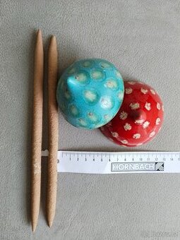 Keramická dekorace - houby do květináče