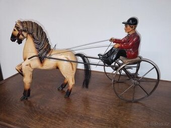 Starý koňský povoz 60 cm - kůň a sulka - koňský povoz.
