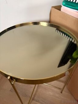 Zlatý noční stolek, 2 ks