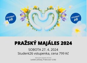 27.4.2024 Pražský majáles - Student26 lístek Letňany