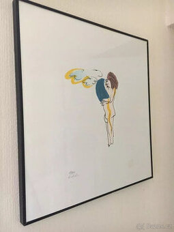 John Lennon Painting - Embrace - Beatles Print 63300 Yoko On