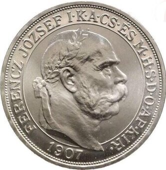 5 koruna 1907 korunovační - NGC PF 68 / top