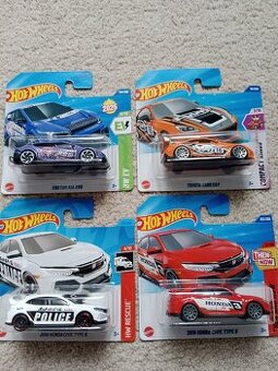 Hot wheels Honda Civic type r, Toyota gr86, custom kia