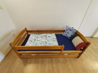 Postel, dětská postýlka s úložným prostorem 160x78