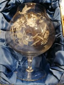 Obří číše (výška 26,5 cm), leptaný vzor