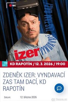 Zdeněk Izer -2 lístky Rapotín