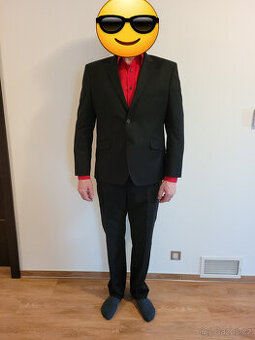 PÁNSKÝ OBLEK - vel. 52/176, barva ANTRACIT