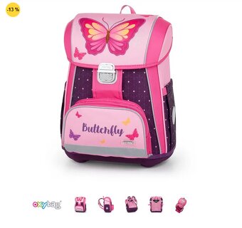 NOVÝ Školní batoh OXYBAG Premium Motýl