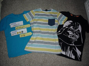3x tričko vel 134-140 cena za sadu