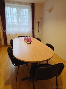 Zasedací stůl (oválný) + 6 židlí