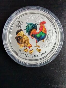 Stříbrná mince Lunární série II 2017 rok kohouta