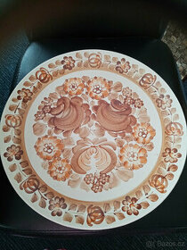 Keramika -2x velký talíř polská fajans - mělký a hluboký