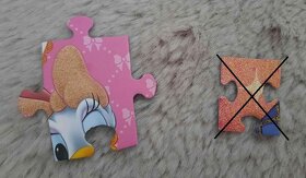 Třpytkové Puzzle Disney Minnie, Daisy - velké dílky