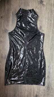 Vinylové,pvc šaty vel.L - 1