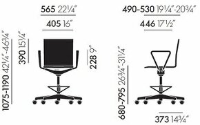 Vitra REPREZENTATIVNÍ kancelářské židle C.04 světle šedá