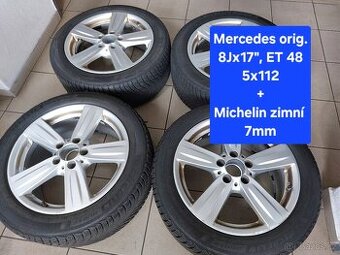 Kola na Mercedes, originál ALU + zimní Michelin