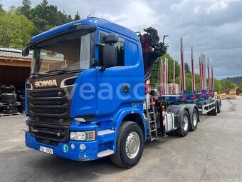 Lesní souprava Scanii R580 6x4 + HR a návěs Svan NCH35