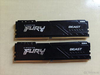 RAM paměti 32GB (2x16GB) DDR4 3200 Kingston Fury Beast Black