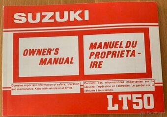 Manuál SUZUKI LT50, 90. léta - 1