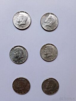 Stříbrné mince half dolar