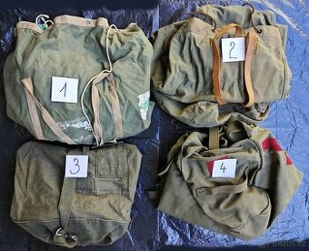 Staré trampské batohy - Lodní a přepravní vaky