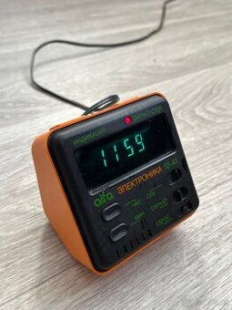 Retro budík Elektronika 12-41 (Alfa) funkční, SSSR