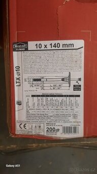 10x140mm fasádní hmoždinka/plastový trn 200ks LTX 10/14