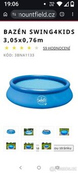 Prodám gumový bazén intex 3,05x0, 75