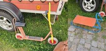Retro koloběžka a sáně sáňky kola dětský