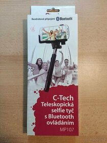 Teleskopická C-Tech selfie tyč s bluetooth ovládáním - 1