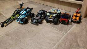 LEGO technic auta, ctyřkolka, plachetnice