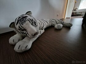 Plyšák tygr bílý cca 1,5metru