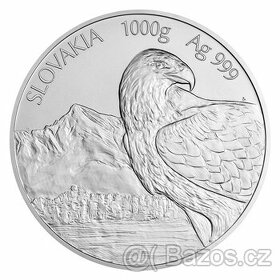 Stříbrná kilogramová investiční mince Orel 2021 stand