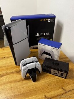 PS5 SLIM 1 TB Digital, 2x ovladač