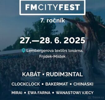 Lístek na FM CITY FEST 2025 pátek
