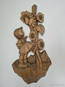 Dřevěná plastika na zeď