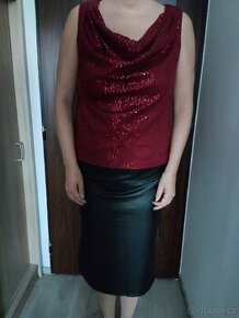 Dámská nařasená třpytivá halenka