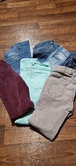 Kalhoty, džíny, dívčí vel. 140