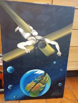 Obraz -Ježíš Kristus se zeměkoulí